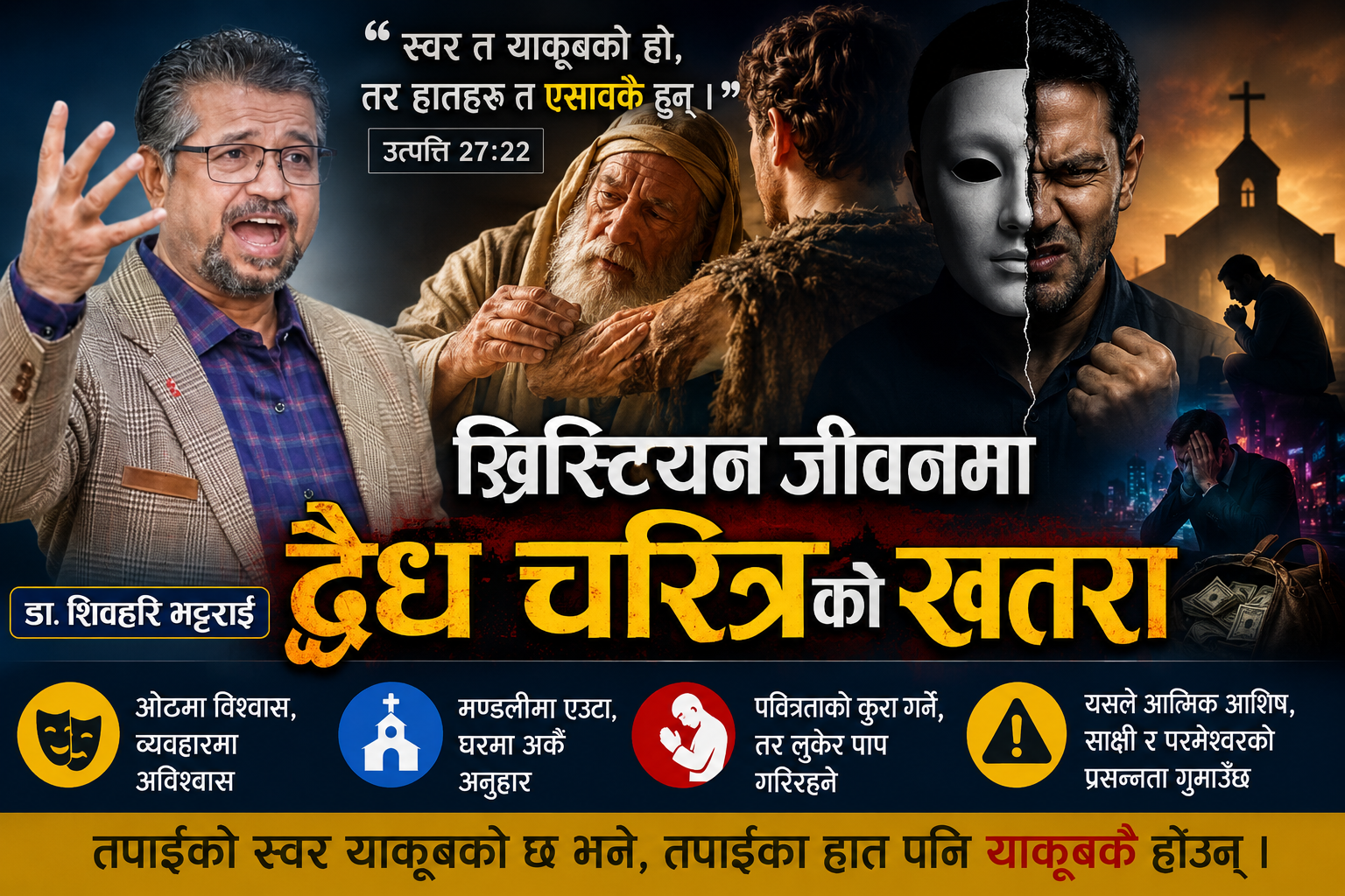 ख्रिष्टियन जीवनमा द्वैध चरित्रको खतरा (उत्पत्ति २७:२२)
