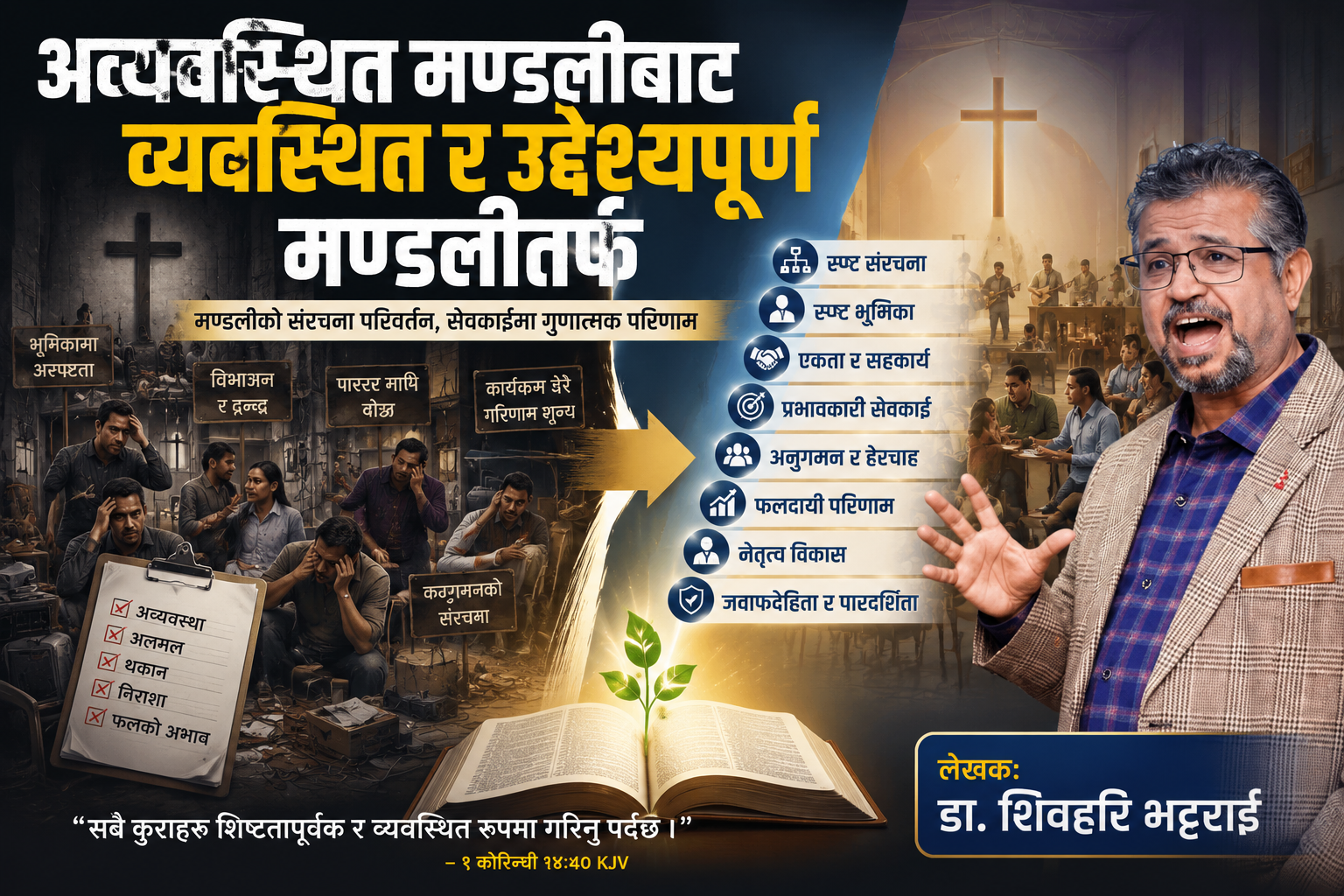 अव्यवस्थित मण्डलीबाट व्यवस्थित र उद्देश्यपूर्ण मण्डलीतर्फ